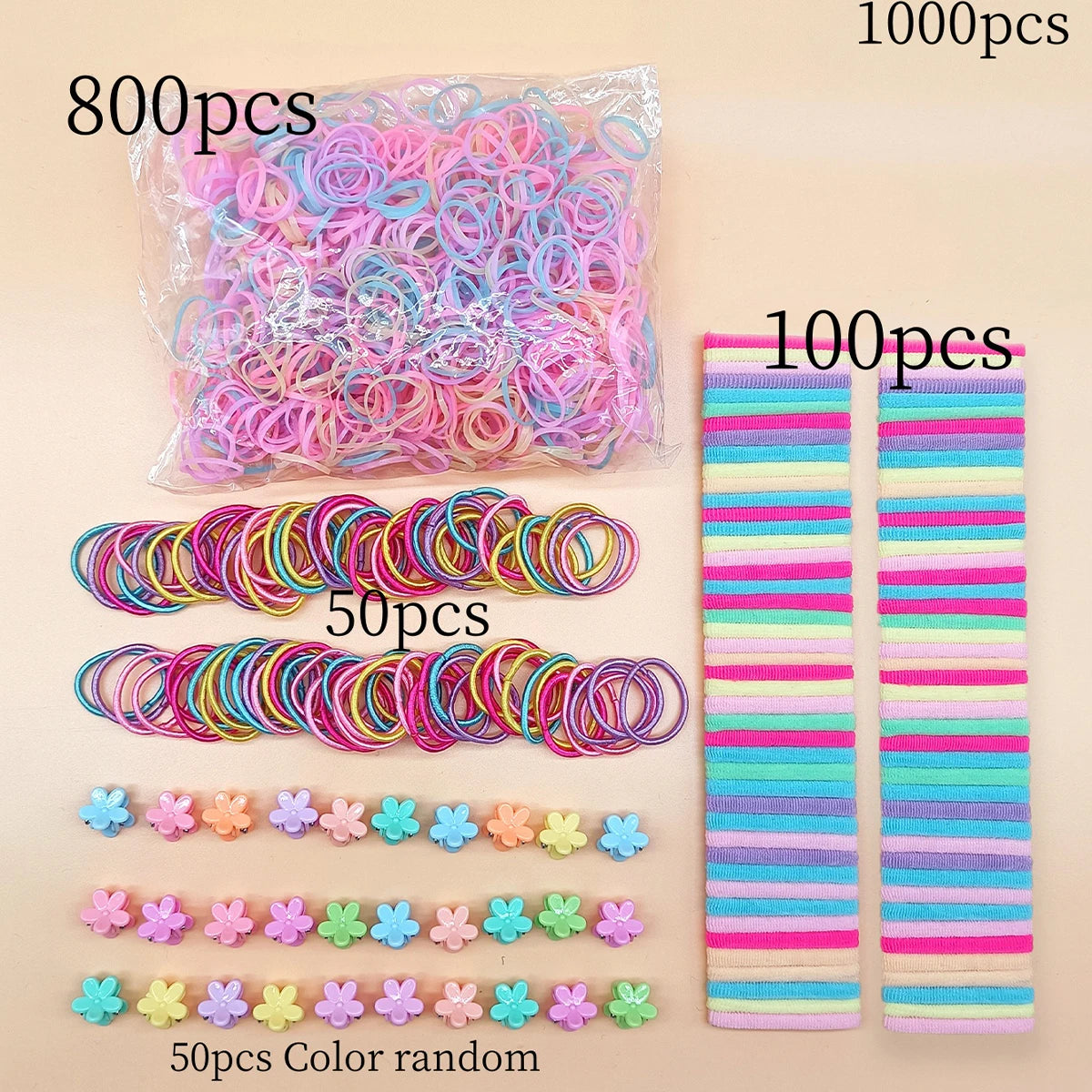 Fashion Hair Accessories for Woman Set Girls Hair Bands Set Elastic Rubber Band Children Ponytail Holder Scrunchies Kids Headwea.
