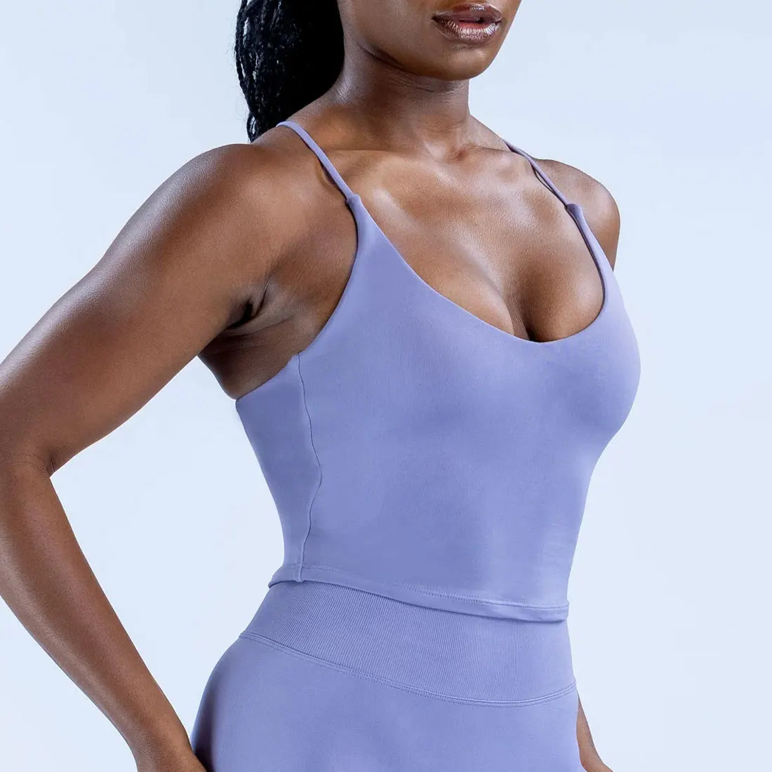 NCLAGEN Dynamic Strappy Top Gym Clothes High Support Push-up Fitness Tank Top Back Cross Workout Pilates Yoga Running sports Bra.