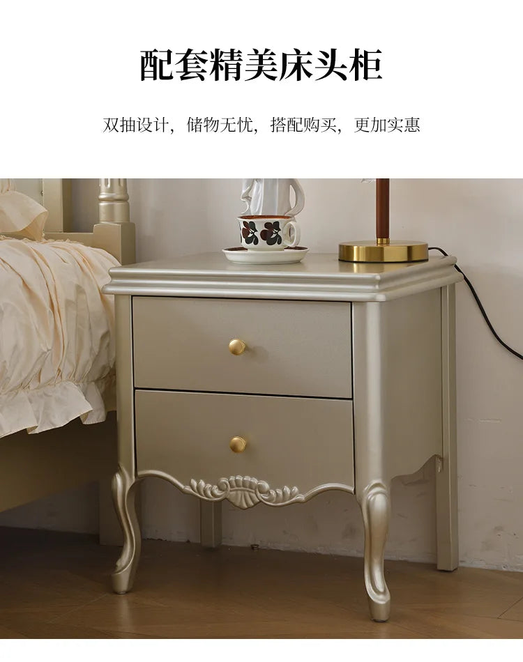 Design Modisches Bett Weißes Licht Luxus Chinesische Prinzessin Ästhetik Minimalistisches Bett Bequeme japanische Muebles-Möbel
