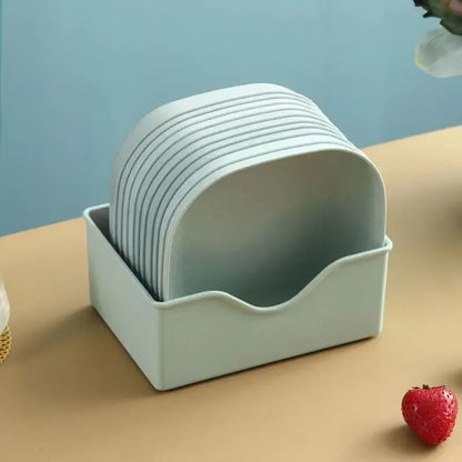 10pcs Multi-function Spit Bone Dish Food Grade Plastic  Round Square Set Dining Table Garbage Plate  Household Snack Fruit Plate