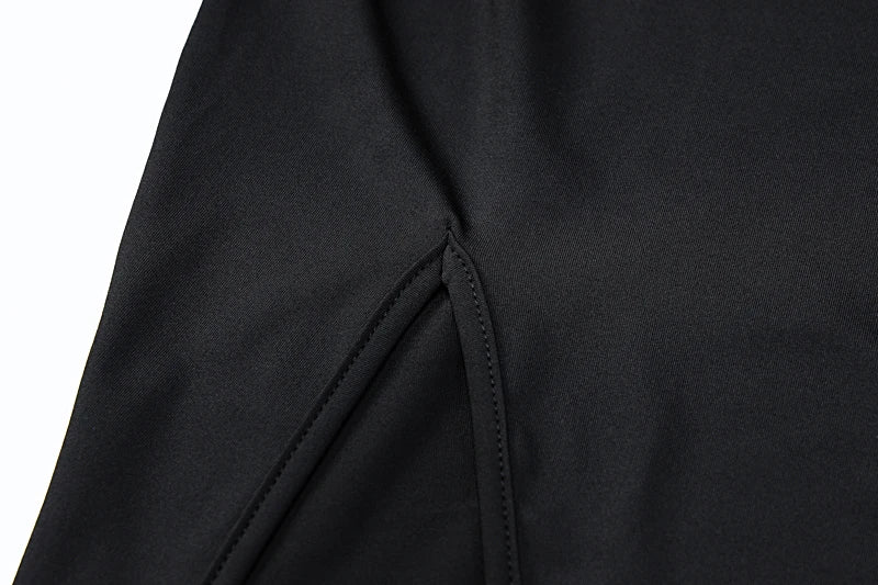 Dulzura Ärmelloses, seitlich geschlitztes Spitzen-Patchwork, rückenfreies Cami-Maxikleid für Damen, sexy, elegantes langes Kleid, Party, Clubwear, Herbst.