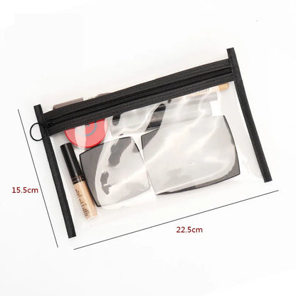 Wash Transparent Cosmetic Bag for Women Clear Zipper Makeup Bag Travel Female Makeup Brush Holder Organizer Toiletry Bag Clutch.