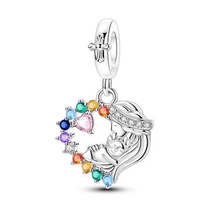 Fit Original Bracelet 925 Silver Butterfly and Sunflower Heart Shape Charms Beads For Women Jewelry Making Fashion Pendant