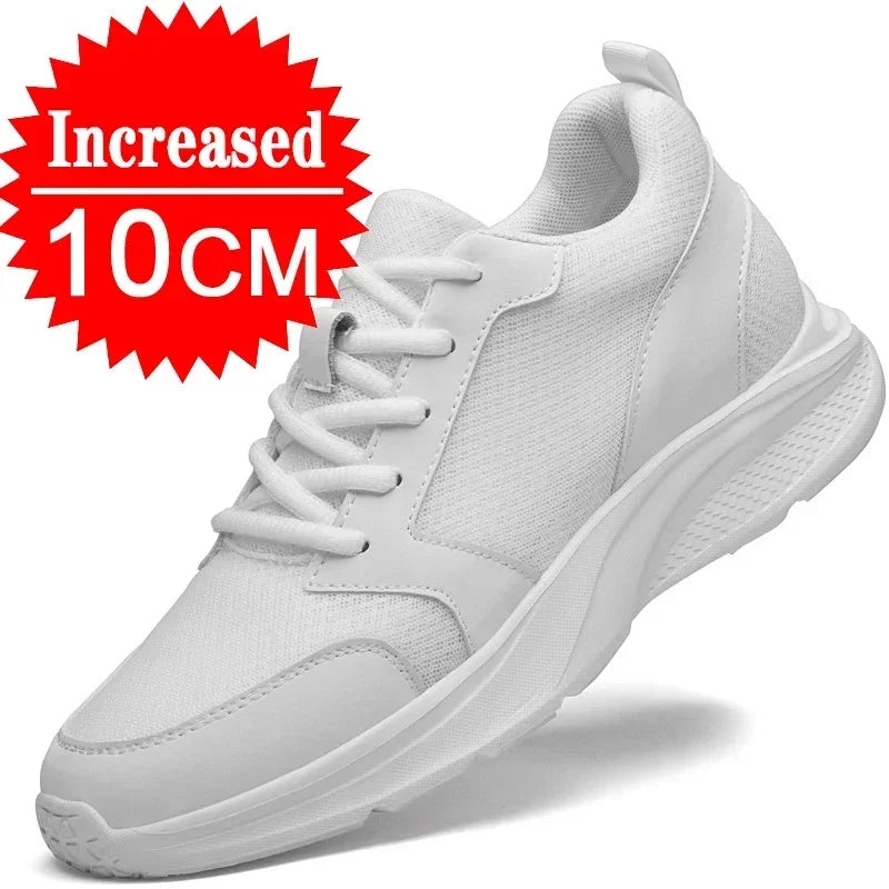 Männer Aufzug Schuhe Höhe Erhöhen Turnschuhe Schuhe für Männer 10 cm Sport Casual Schuhe Unsichtbare Innere Erhöhung 8 cm Weiße Schuhe