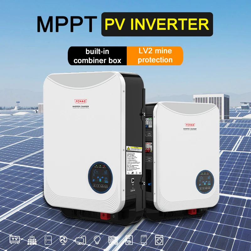 FCHAO sine wave inverter WiFi APP remote control solar photovoltaic hybrid 24V48V off-grid MPPT high power 6.2KW energy-saving.