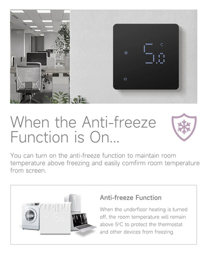 Beok Tuya Wifi Room Thermostat Underfloor Heating System Thermoregulator for Gas Boiler Electric Heating with Alexa Google Home.