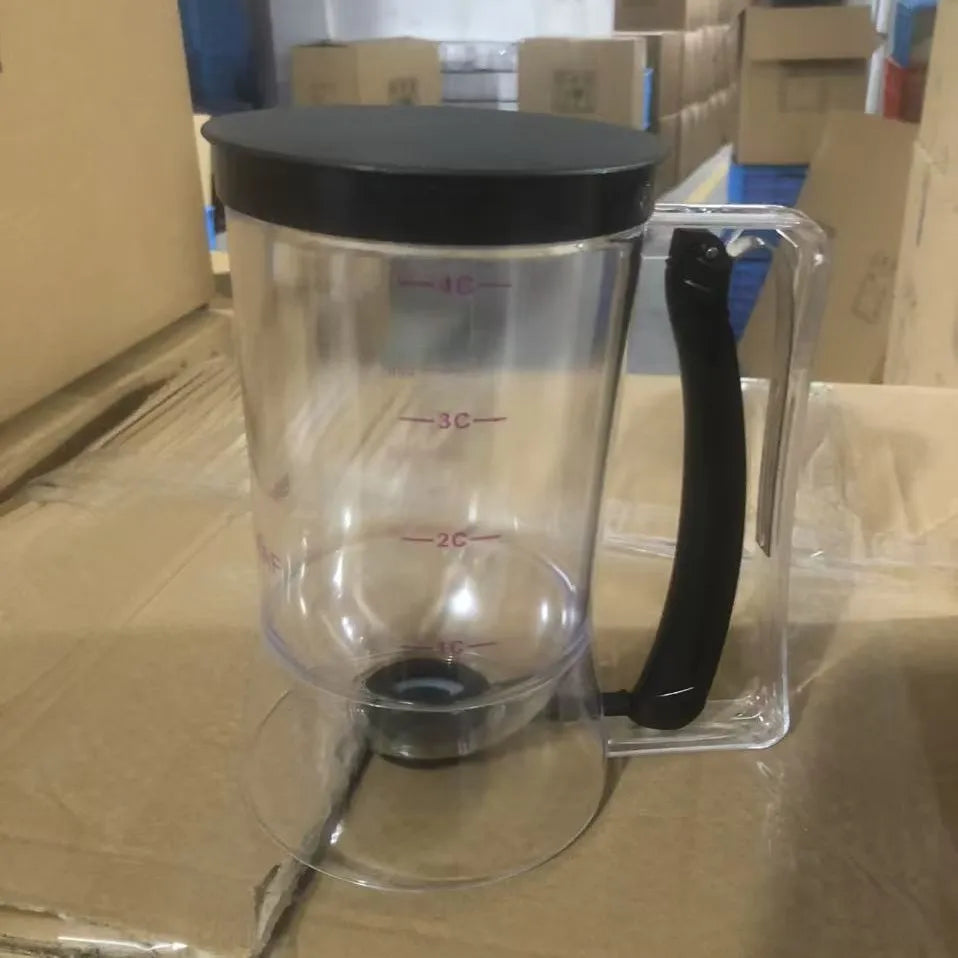Pancake Cupcake Batter Dispenser 900mL Pancake Dispenser For Batter With Measuring Label Squeeze Handle Bracket Pastry Tools.