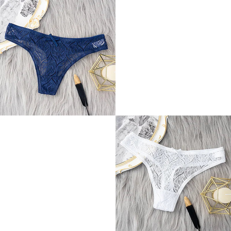 2 Pcs/Set Hot Sale Panties Women Sexy G String Lace Lingerie For Women Fashion Low Waist Thongs Soft Intimate Lady Underwear.