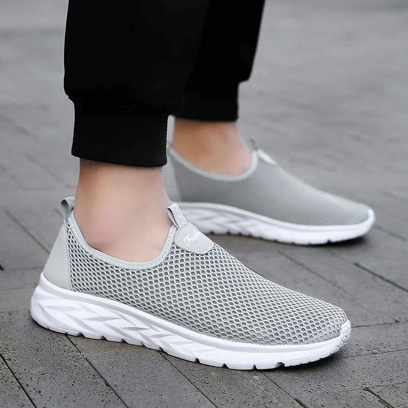 YRZL Sneakers Men Summer Casual Shoes Men Mesh Breathable Outdoor Non Slip Sports Shoes Slip on Loafers for Men Pius Size 39-46.