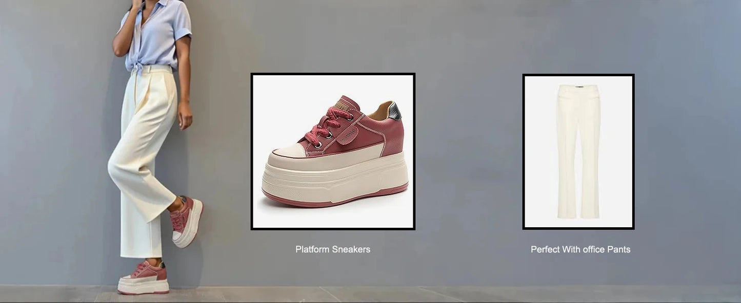 Fujin 9cm Cow Suede Genuine Leather Women Vulcanized Shoes Platform Wedge Skate Boarding High Brand Heels Casual Summer Shoes.