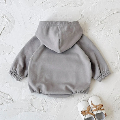 Herbst Neue Baby Minimalistischen Hoodie Lange Ärmel Große Tasche Klettern Kleidung Baby Neugeborenen Artikel Bodys & Einteiler.