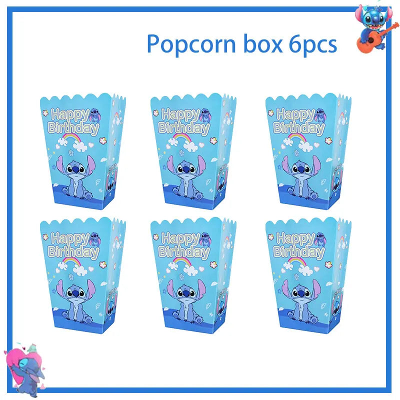 Disney Stich Geburtstag Party Dekorationen Blau Thema Geschirr Tischdecke Banner Hängende Spirale Für Kinder Event Liefert.