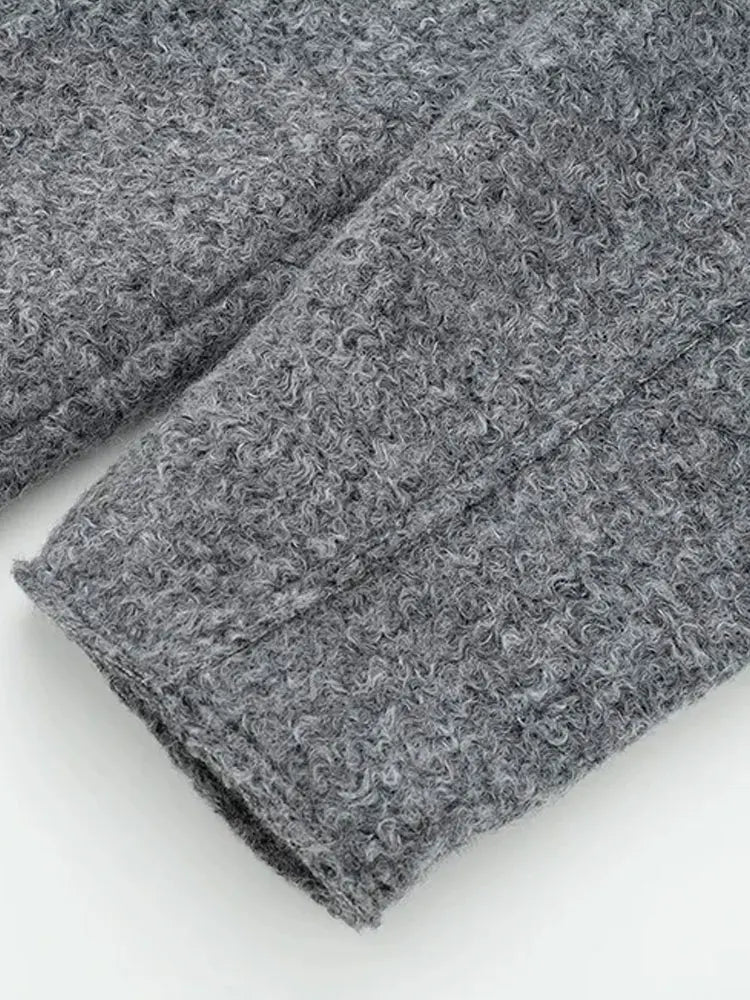 TRZA Frauen Mode Patch Taschen Mit Klappen Abgeschnitten Jacke Mantel Vintage Langarm Front Zipper Weibliche Oberbekleidung Chic Tops.