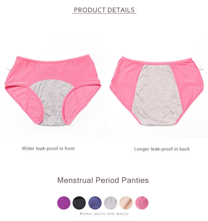 10pcs Leak Proof Menstrual Panties High Waist Women Period Underpants Plus Size 8XL Physiological Waterproof Briefs Wholesale