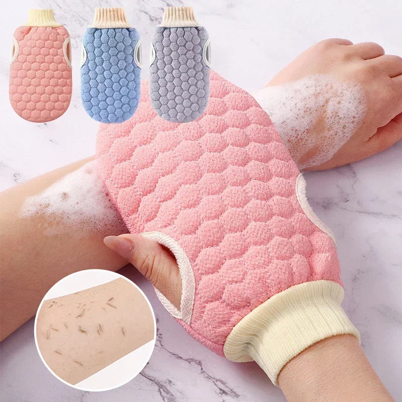 Bath Glove Honeycomb Body Scrub Towel Skin Exfoliating Scrubber Brush Back Body Massage Rubbing Dead Skin Cleansing Bathing Tool.