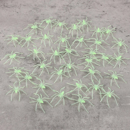 50–100 Stück leuchtende Halloween-Spinnen, gruselige Trick-Spinne für drinnen und draußen, Spukhaus, dekorative Requisiten, Halloween-Partyzubehör.