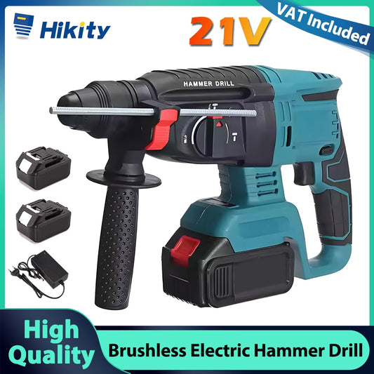 Hikity Bürstenlosen Elektrische Bohrmaschine Cordless Elektrische Hammer DIY Haushalts Werkzeug Elektrische Werkzeug Set Für Makita 18V Batterie Schraubendreher