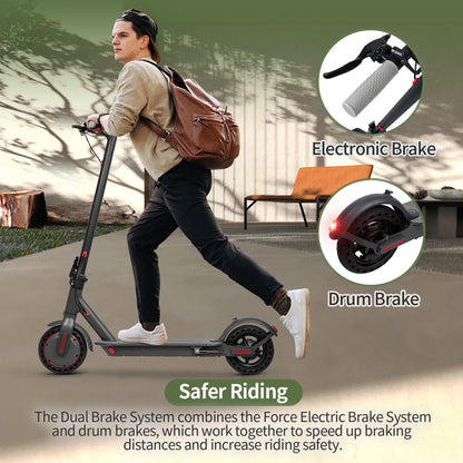 ES80/M365 X1 Electric Scooter 36V 10.5Ah 500W Motor 35KM Long Range 31KM/H 8.5Inch Solid Tires Foldable Smart APP EScooter