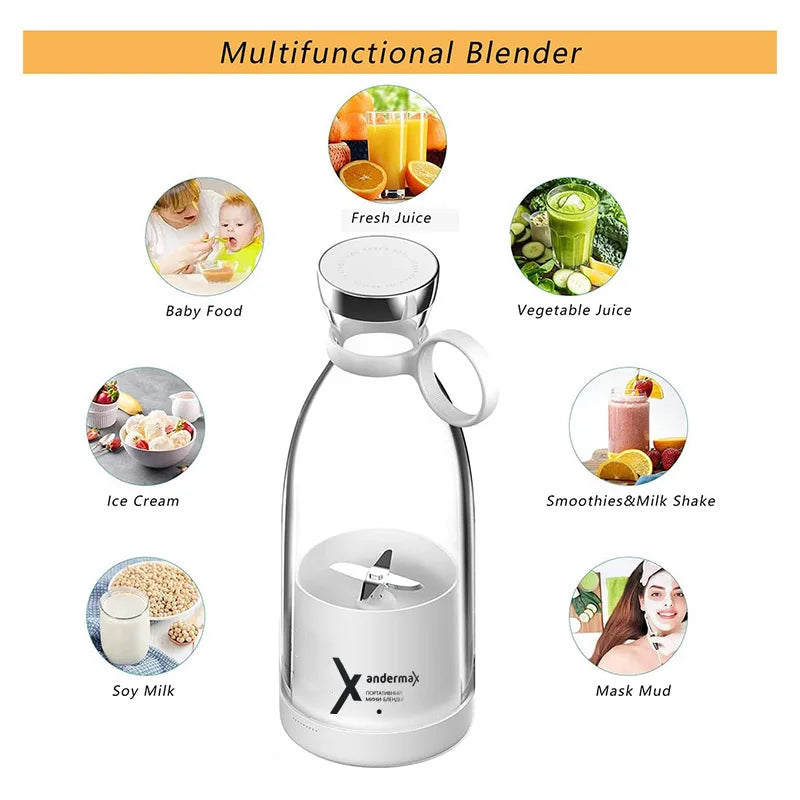 Portable Electric Juicer Blender Usb Mini Fruit Mixers Juicers Fruit Extractors Food Milkshake Multifunction Juice Maker Machine.