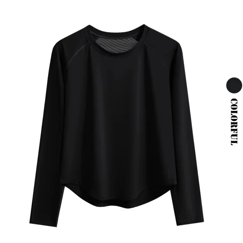 DRUR 2pcs Running Set Women Tracksuit Lightweight Loose Long Sleeve Sport Shirt Pants Sets 2 Piece Sportswear Outfit Gym Clothes