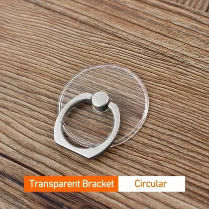 Transparent Cute Animal Round Phone Stand Foldable 360 Rotating Mobile Phone Ring Holder Smart Phone Accessories