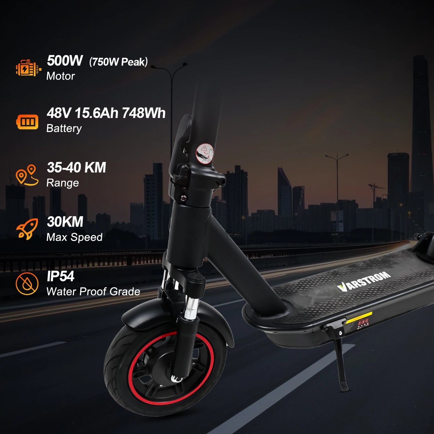 Electric Scooter For Adults Max Speed 35Km/h Electric Scooter 500W (Peak 750W ) Adult Scooter Electric Kick Scooter.