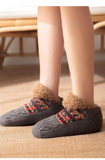 Super Warm Winter Non-slip Floor Socks Women Men Snow Socks Sleep Carpet Socks Slippers Socks Women Velvet Boot Unsiex Home Wear.