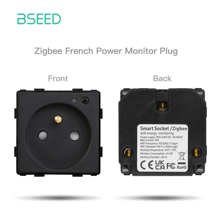 BSEED Zigbee EU/FR/UK/Universal Smart Steckdose Stecker Funktion Teile Mit Power Monitor Glas Rahmen DIY Teile Kostenlose Kombinieren.