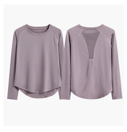 DRUR 2pcs Running Set Women Tracksuit Lightweight Loose Long Sleeve Sport Shirt Pants Sets 2 Piece Sportswear Outfit Gym Clothes.