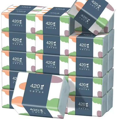 1-12 Packs Wholesale Eco Friendly Portable No Fluorescent Virgin Wooden Pulp Tissue Soft Comfortable 5 Ply Facial Tissue Paper.