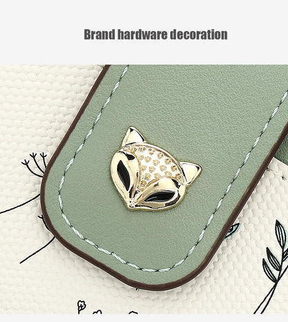 FOXER New Women's Long Wallet Fashion Multi-card Clutch Slot Card Holder Signature Versatile PU Floral Wallet Zipper Coin Purse.