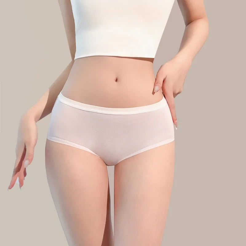 3Pcs/Set Women's Seamless Cotton Briefs Women Panties Solid Color Breathable Underwear Female Low Waist Soft Lingerie S-XXL.