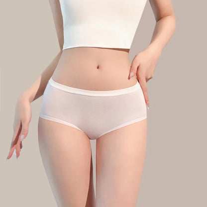 3Pcs/Set Women's Seamless Cotton Briefs Women Panties Solid Color Breathable Underwear Female Low Waist Soft Lingerie S-XXL.