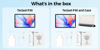 Teclast P30 Android 14 Tablet 10.1" IPS, Max 12GB RAM (4GB+8GB Expansion), 128GB ROM, UNISOC T606, Dual Cameras, Face Unlock.