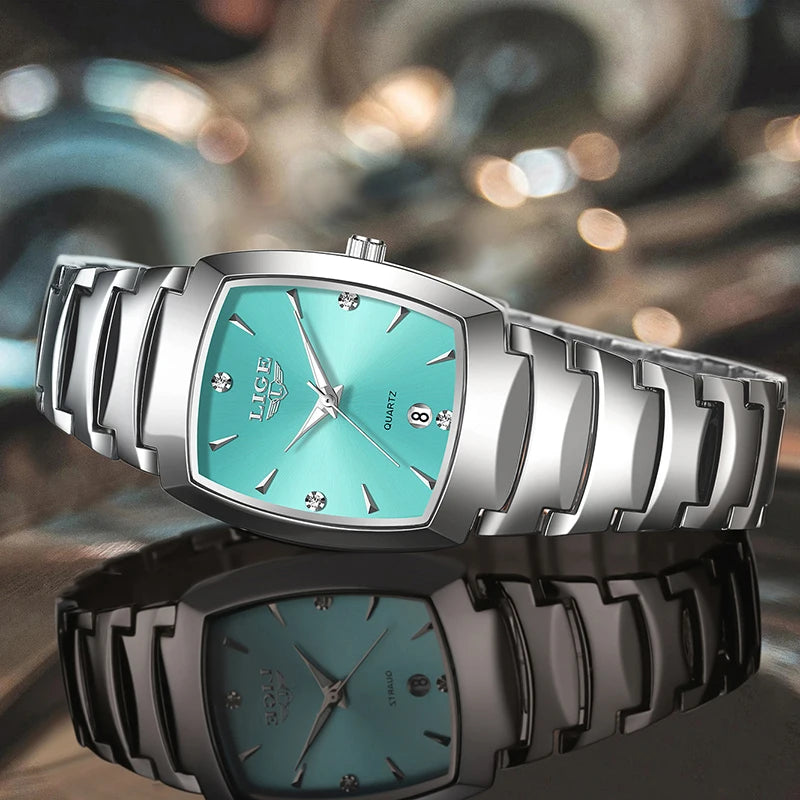 LIGE New Ladies Waterproof Watch Luxury Stainless Steel Women Watches Creative Fashion Original Elegant Quartz Wristwatch Gift.