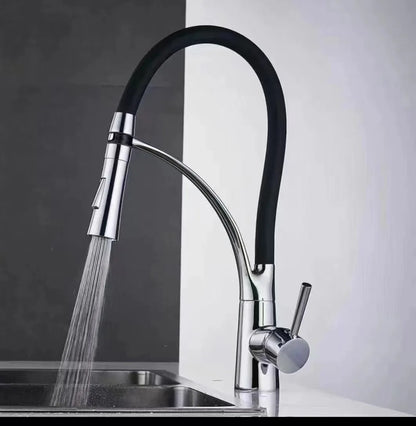Kitchen Faucet Swivel Pull Down Black Hose Kitchen Sink Faucet Sink Tap Mounted Deck Bathroom Hot And Cold Water Mixer Crane