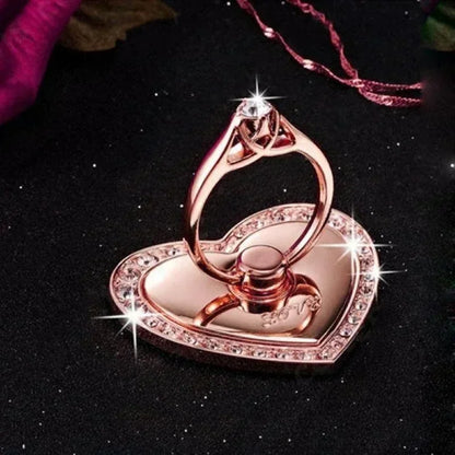 Heart-shaped Diamond Mobile Phone Holder  Phone Ring Holder Accessories.