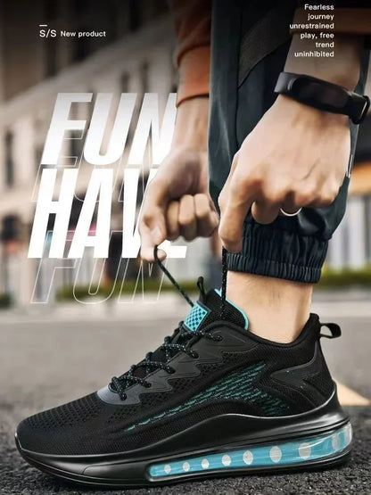 Men's Casual Air Cushion Running Shoes Spring and Autumn New Lightweight Mesh Casual Shoes Anti-Slip Shock Absorbing Sports Shoe.