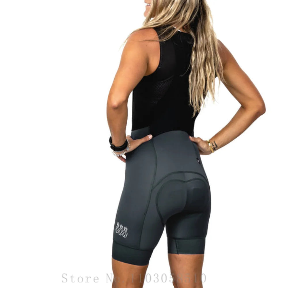 Tres pinas Women Cycling Bib Shorts Pad Mountain Bike Shorts high quality End Outdoor Breathable Bike Tight Knicker Quick Dry.