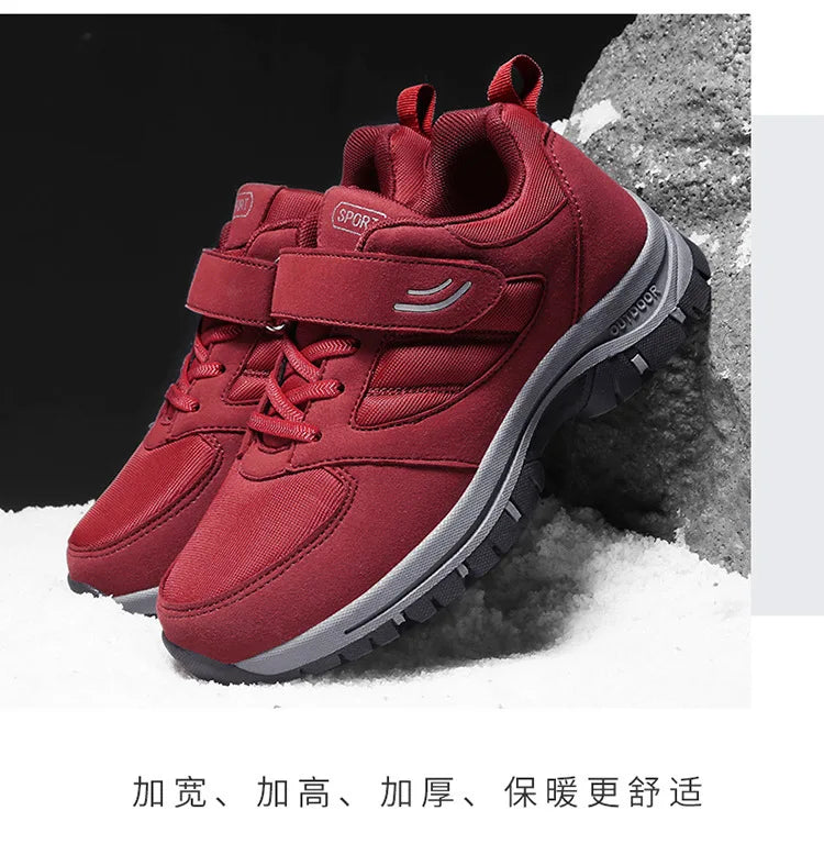 Men's Trendy Running Shoes With Hook And Loop Fastener, Comfy Breathable Wear Resistant Shock Absorption Cushioned Sneakers.