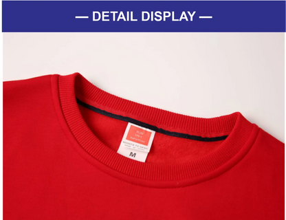 Men's Casual Pullover Custom Printed Embroidery Company Logo Clothing Fashion Winter Warm Sweater Solid Color Sweatshirt 4xl.