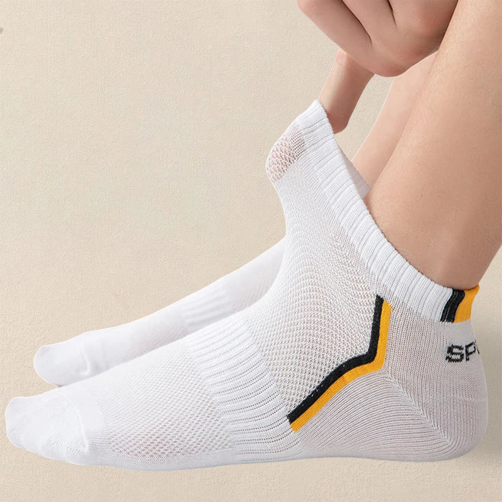 5 Pairs Men Summer Socks Trendy Fashionable Simple Versatile Men Ankle Socks Comfortable Lightweight Breathable Casual Socks.