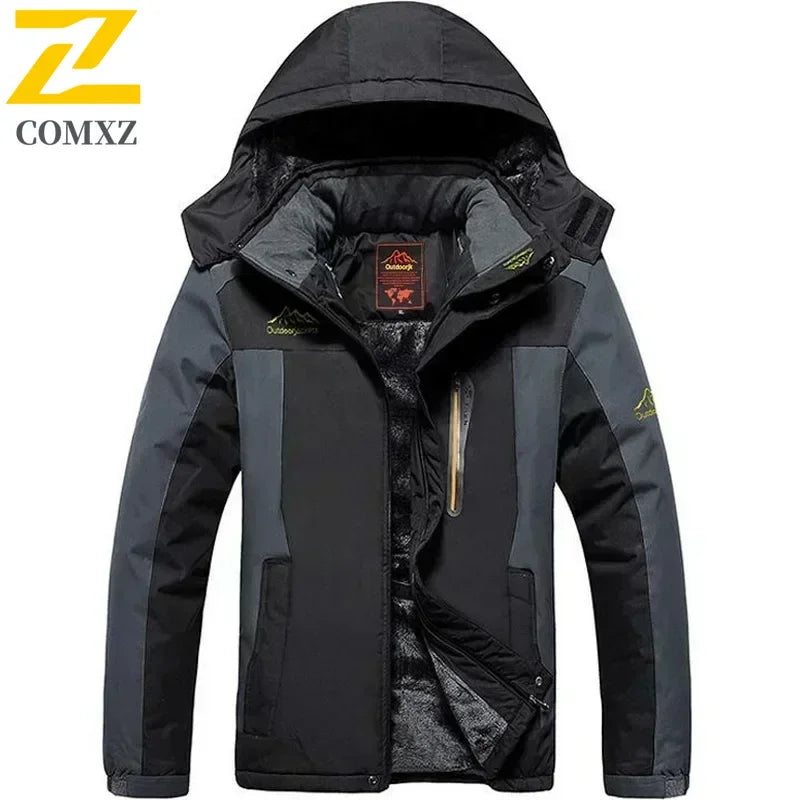 Winter Jacket Men Thick Fleece Waterproof Outwear unload Jackets Men's Windbreaker Army green Parka Raincoat Coats Plus Size 9XL