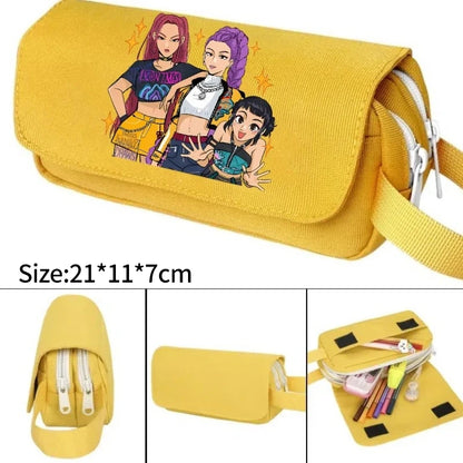 Kpop Demon Hunter Federmäppchen Cartoon Huntrix Federmäppchen Student Stiftetui Schule Schreibwaren Box