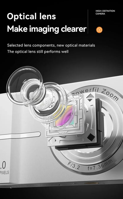 Xiaomi 4K Digital Camera 50MP 16X Student Camera Outdoor Anti-Shake Digital Video Camera Flash Video Recorder Small Video Camera.