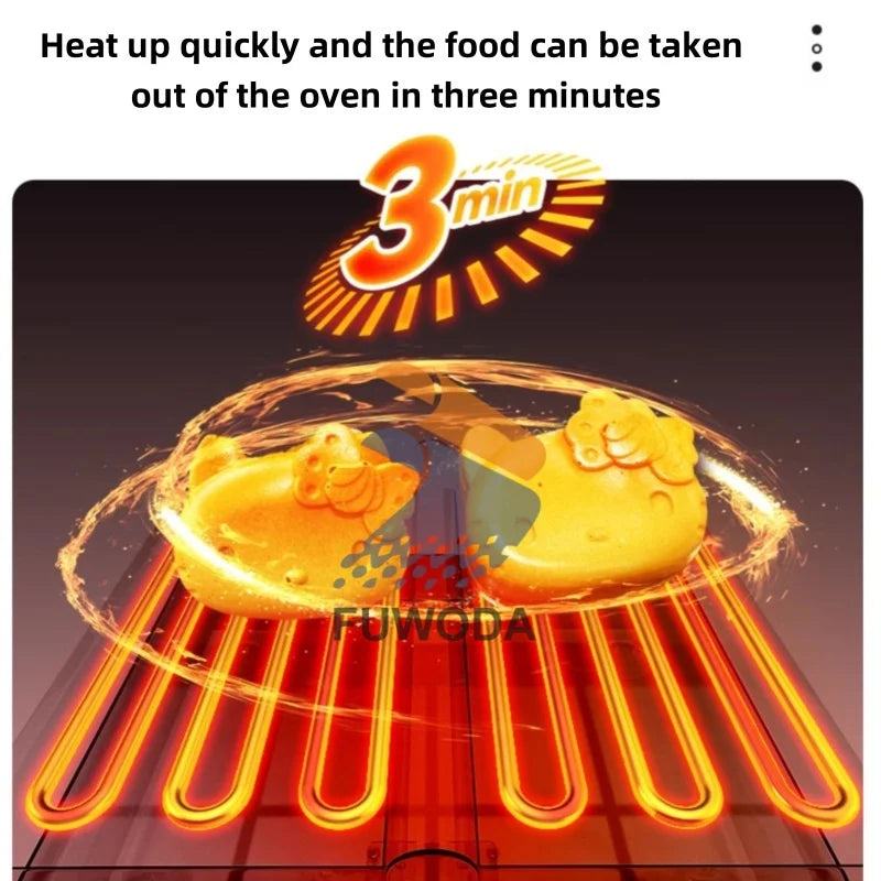 High Cost-Performance Electric Heating Waffle Making Machine Kitty Shaped Non-Stick Snack Cake Machine Open Mouth Waffle Maker.