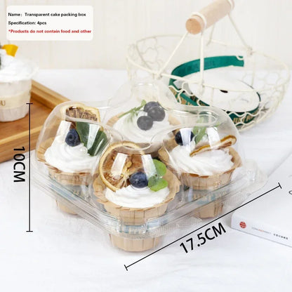 4/6/12 Count Cupcakes Box Tray Container Cake Carrier Holder Muffin Boxes Baking Muffins Egg Tart Storage Tray Tall Dome Lids.
