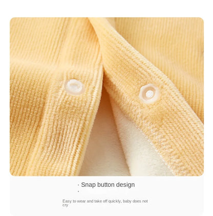 Baby-Body, ausgehend, warm und gezupft, Herren- und Damen-Herbstkleidung, Säuglingsspielanzug-Set, Herbst und Winter.