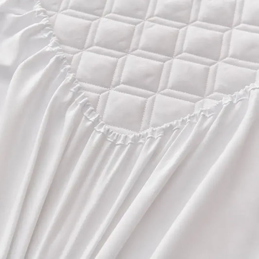 WASART Waterproof mattress protector cover quilted thicken elastic fitted sheet style couple double bed protection pad king size.