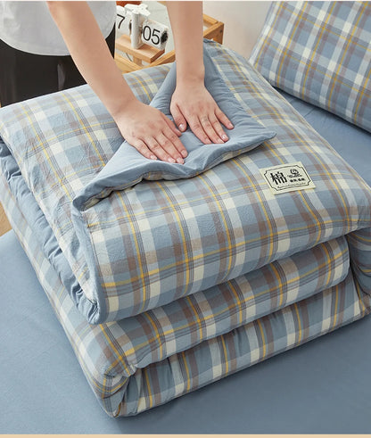 nordic quilt cotton 100% double bed comforters winter comforters King size duvet 220x240 cm winter Plaid comforter queen single.